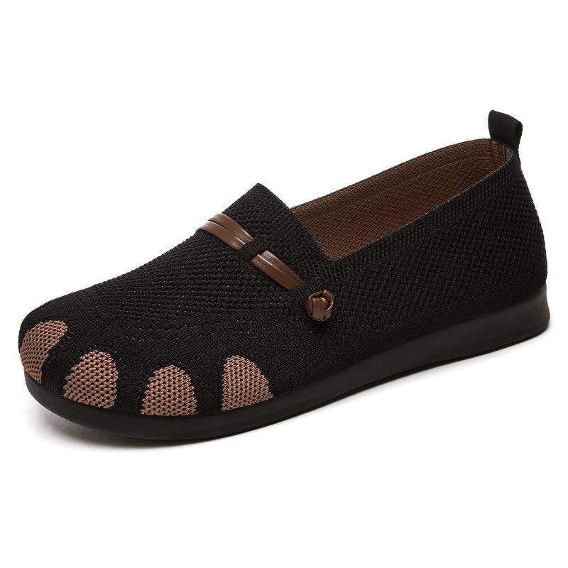 New Style of Flying Woven Shoes Flat and Shallow Toe Casual Shoes One-foot Soft Sole Women's Shoes