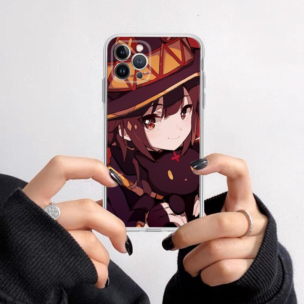 Megumin Phone Case for iPhone 16 15 8 7 6 6S Plus X SE XR XS 14 11 12 13 Mini Pro Max Mobile Case