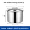 Thickened Stainless Steel Storage Pots with Lids, Set of 3