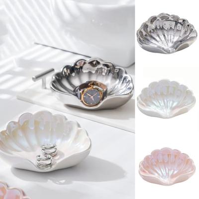 Ceramic Shell Storage Box Cute Self Draining Multi-Purpose Soap Dish Luxury Sink Soap Holder Kitchen Accessories