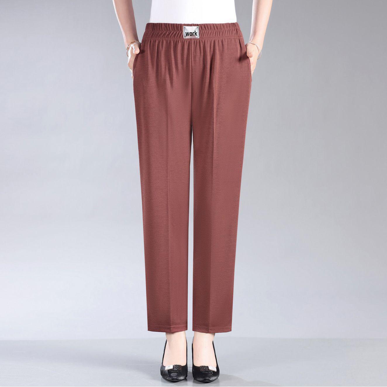 

Women’s Summer Straight-Leg Loose Pants for Middle-Aged & Elderly XL (85-110 Jin)