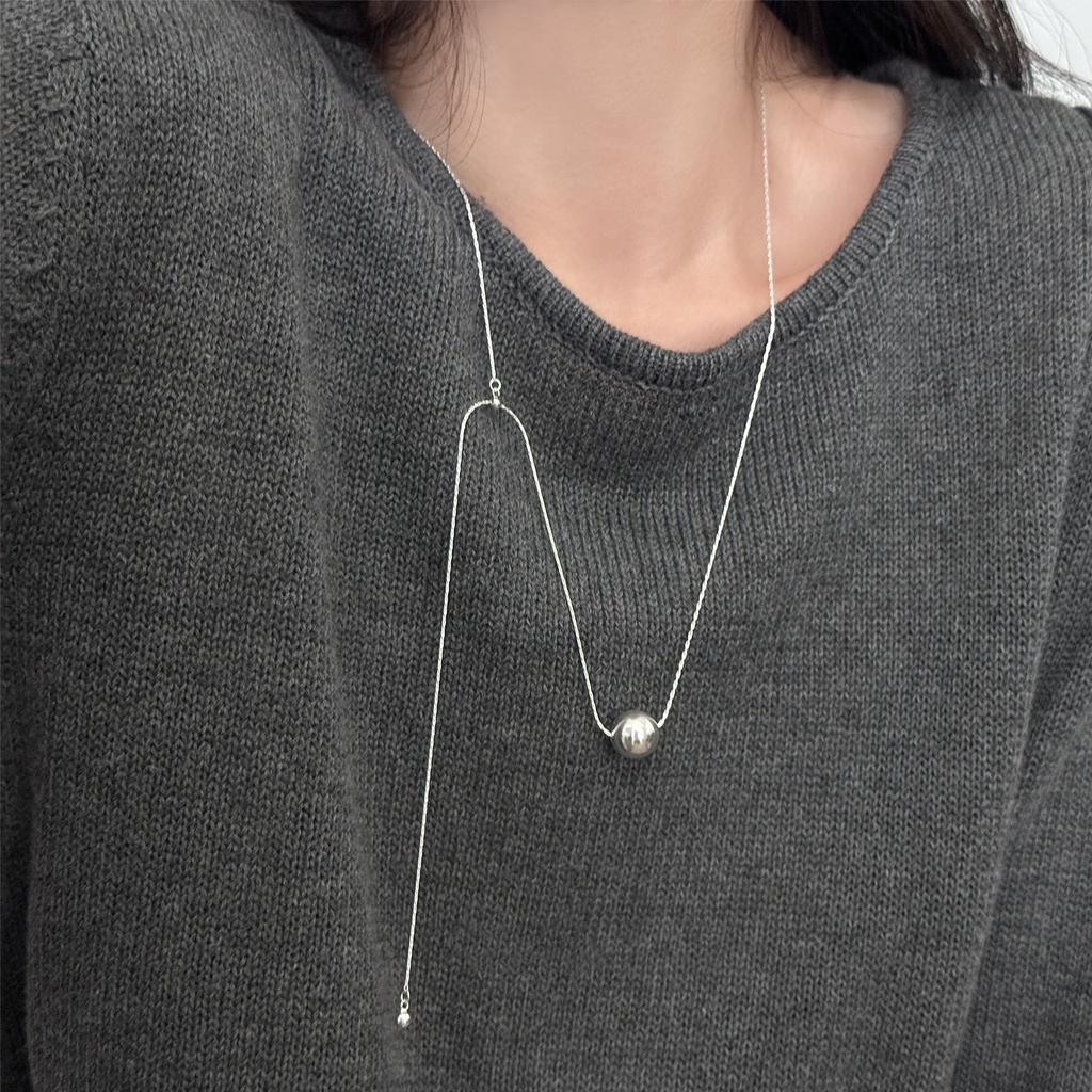 925 Silver Heart Pendant Necklace Adjustable Choker Elegant Love Jewelry Gift for Women Girls