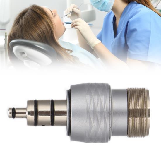 Dental-Handstück-Adapter, Hochgeschwindigkeits-2-Loch-Edelstahl-Dental-Handstück-Konverter