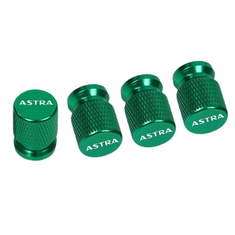 

4pcs Car CNC Aluminum Tire Valve Air Port Stem Cover Caps For Opel Astra Accessories зелёный