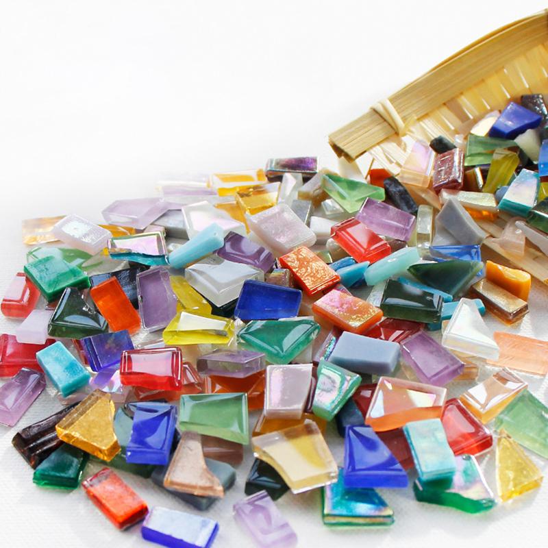 Diy Mosaic Fragments Irregular Shaped Handmade Stone Jade  Glass Particles