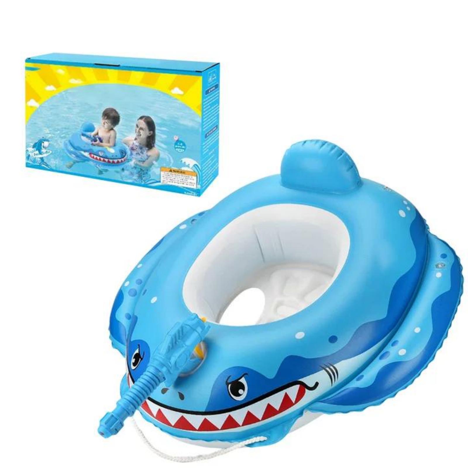 

Baby Swim Ring, Cartoon Seat Ring For Kids, Water Play Toy For Pool One Size синій