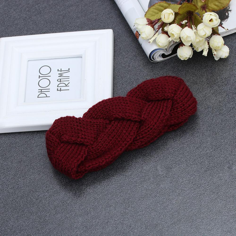 Winter Warm Women Vintage Twist Headwear Crochet Hair Band Knitted Headband