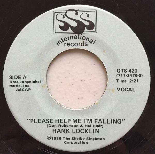 

7inch Record HANK LOCKLIN Please Help Me Im Falling GTS420 SSS Internation 1976 US CountryFolk Used