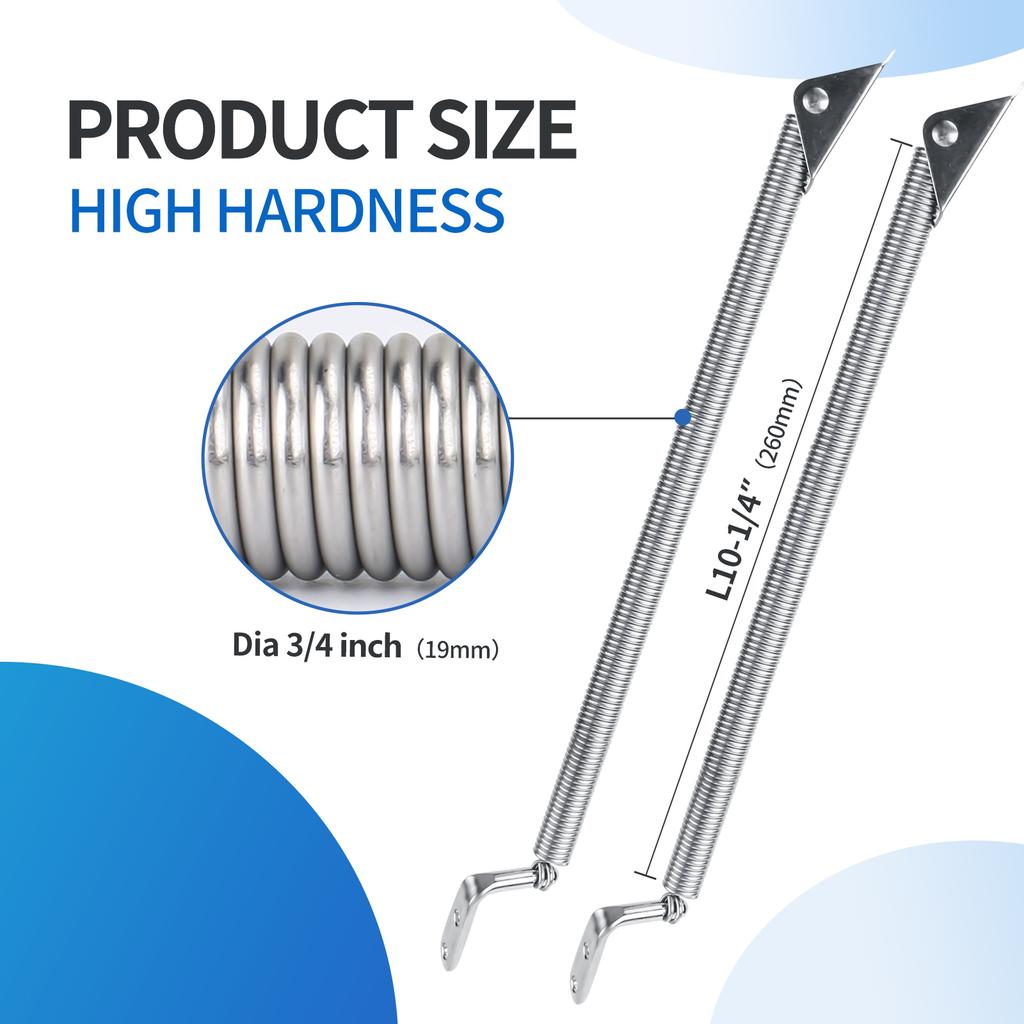 Marine Hardware Boat Spring Hatch Support 2PCS Stainless Steel Top Mounting Bar 8-5/8" Handware for Boats
