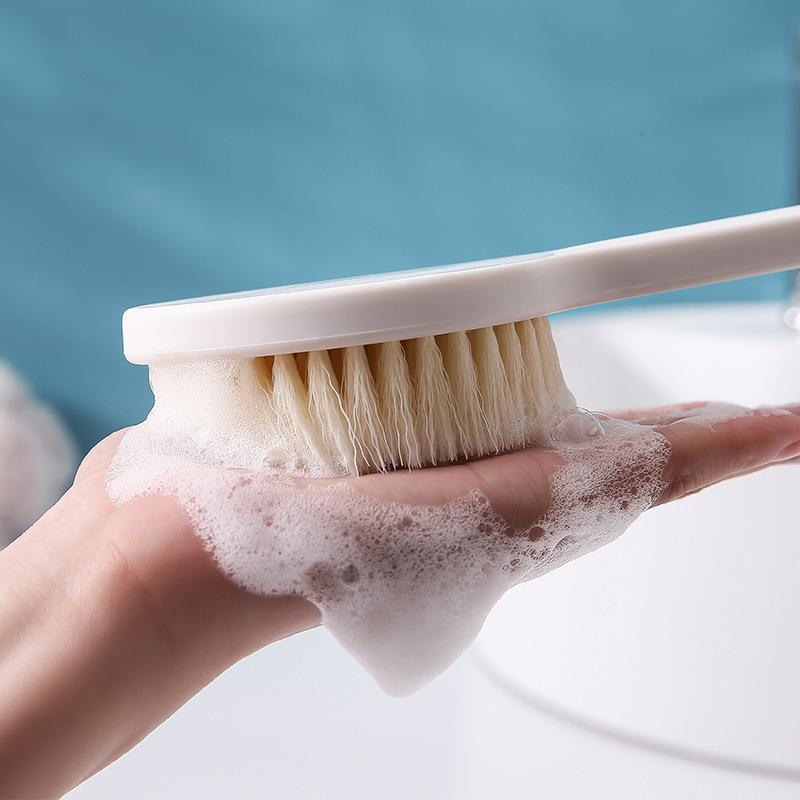 Long Handle Back Brush For Shower Soft Bristles Body Exfoliating Bath Brush Skin Health Shower Back Scrubber Bath Supplies