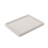 Woodten Off-White Striped Leather Jewelry Tray, Accessory Organizer, Watch Display Storage, P09802