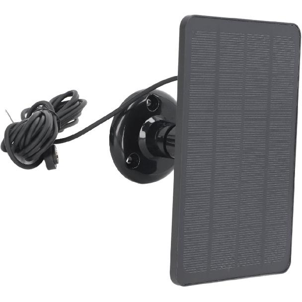 10W Solar Panel Charger, Solar Powered Charger Kit for Arlo Pro 3 Pro 4 5S Ultra 2 2 Floodlight Cameras (Black)