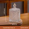 Sparkling Decorative Glass Storage Jar with Lid