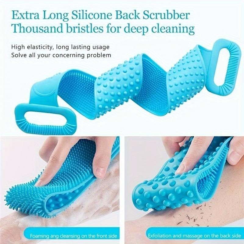 FIGMENT Soft Silicone Bath Body Brush For Men and Women, Deep Nourishing Cleansing, Exfoliation, Dirt Removal, BPA-Free, Back Scrubber, Lather Boos