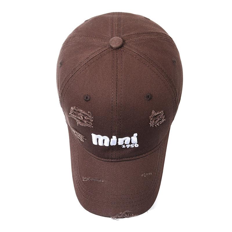 Letter Embroidery Cap Women's Spring Autumn Baseball Cap Ponytail Panama Cap Summer Men's Outdoor Hole Sunscreen Cap