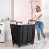 Laundry Cart, Rolling Grocery Utility Cart with Waterproof Liner & Swivel Wheels, 118 KG Large Load Capacity, Heavy Duty Shopping Basket for Laundry,
