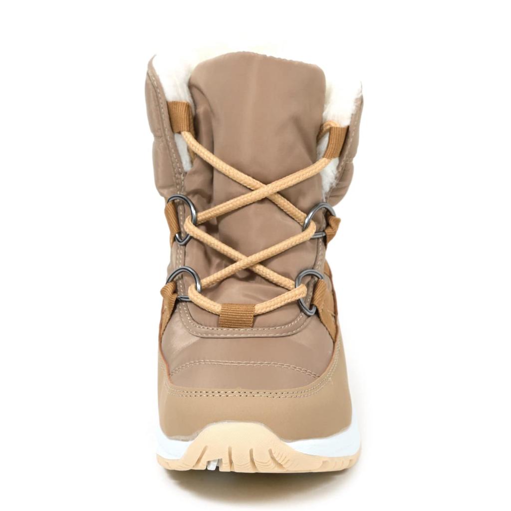 moz U Mocha Boa Boots with Inner Down Cold and Size M Women's Boa, Sneakers, Water-Repellent, Weather, Non-Slip Soles,