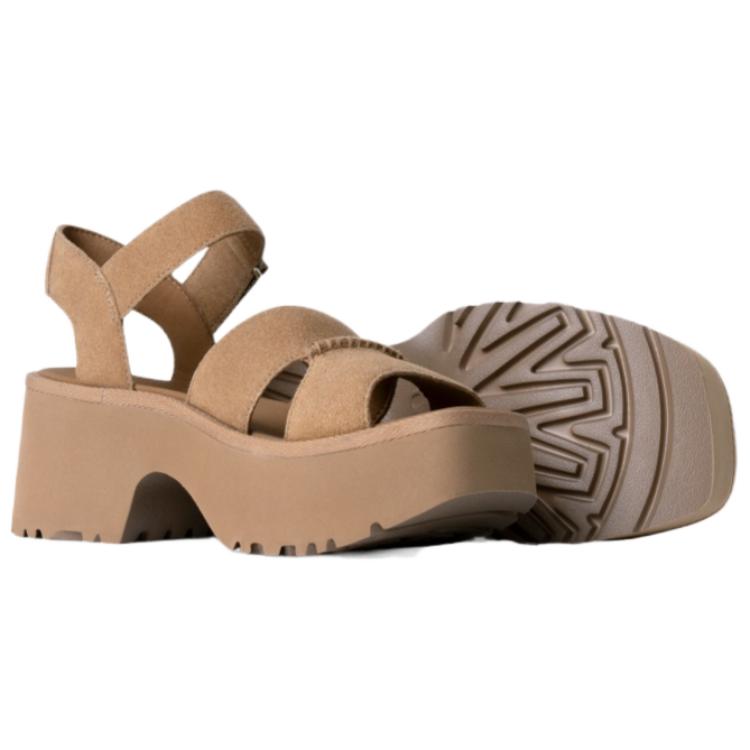 UGG New Heights Suede One Strap Sandals 7.6cm Women's Brown 1167475-MDSD