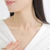 [White Clover] The Little Mermaid Ariel Dancing Stone Necklace Disney Princess 925 Silver Cubic Z...