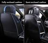 Fundas de Asiento Universales para Coche de 5 Plazas Deluxe Cuero Resistente al Desgaste Cojín Funda Completa Negra Almohada Lumbar+reposacabezas