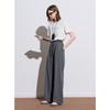 Sancai 2025 Autumn Elastic Waist Loose Straight Leg Pants