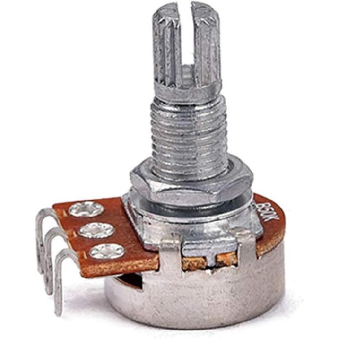 Artibetter 10pcs B50k Bass Pots Potentiometer Long Knurled Split Shaft Audio Taper Low Friction for Guitar Bass Parts Full Size