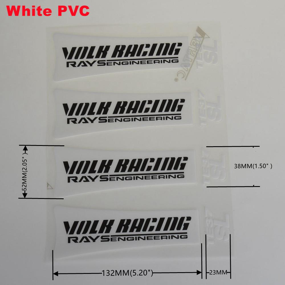 Wholesale JDM Car Wheel Stickers VOLK RACING RAYS TE37SL Fluorescent & Reflective TE37 SL Sport Rim Sticker Decal Accessories