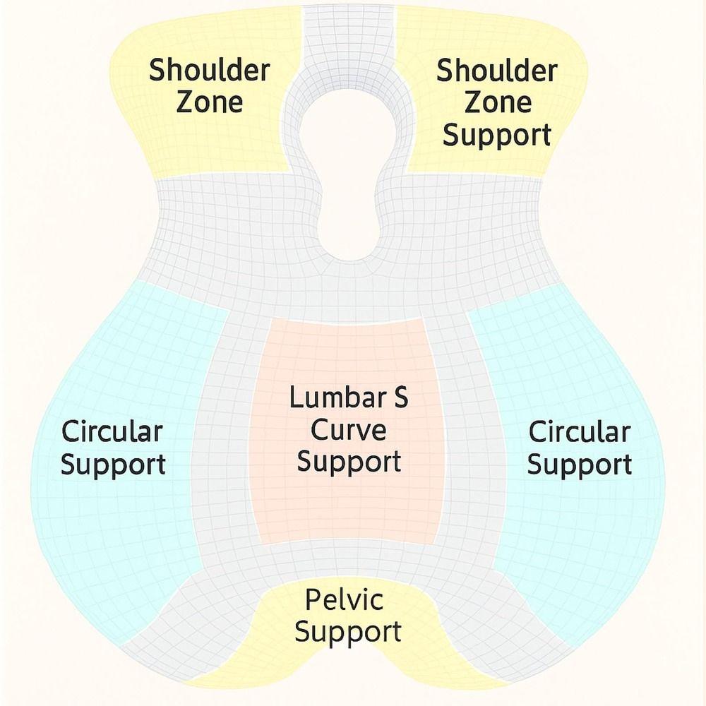 Breathable Back Support Pillow Adjustable Slider Ergonomic Waist Support Cushio Work From Home