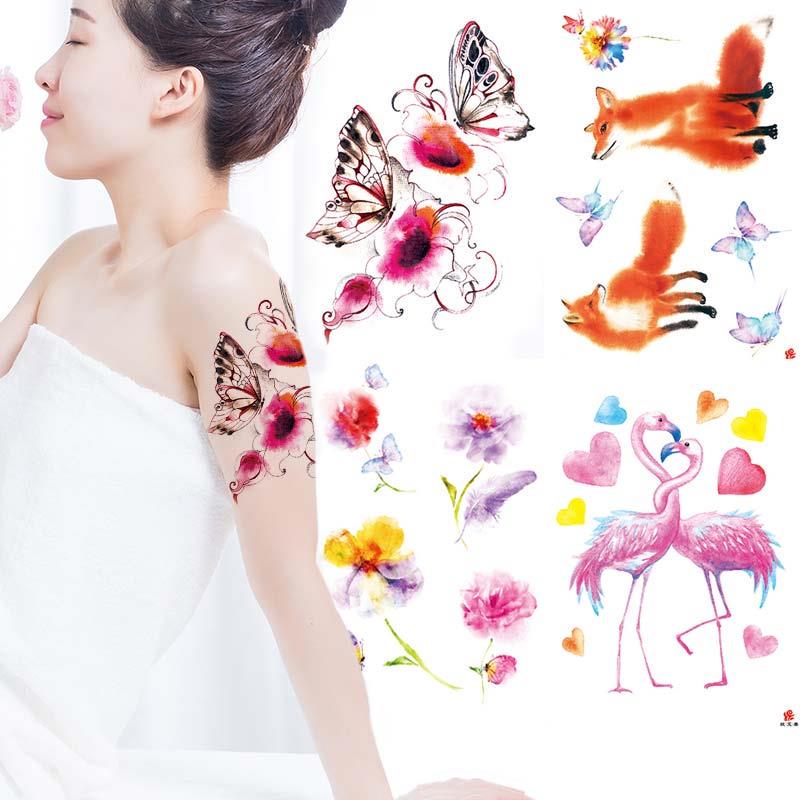 Buy Waterproof Temporary Tattoo Sticker Flower Rose Flash Tattoos Body