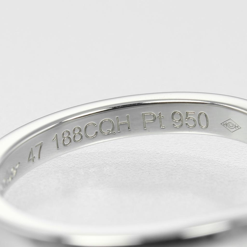 CARTIER Ballerina curve Ring Pt950Platinum/diamond #4.1(US Size) 3g Women Used