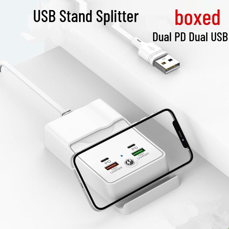 Multi-Port USB Hub Adapter: USB & Type-C Extension Dock with Converter.