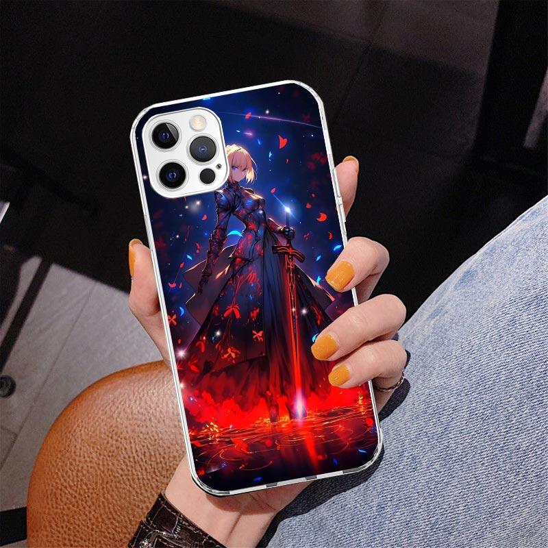 Fate Zero Stay Night Saber Phone Case For iPhone 13 12 Mini 11 Pro Max XS XR X SE 7 8 Plus 5S 5 6S 6 Gift Print Cover Fundas