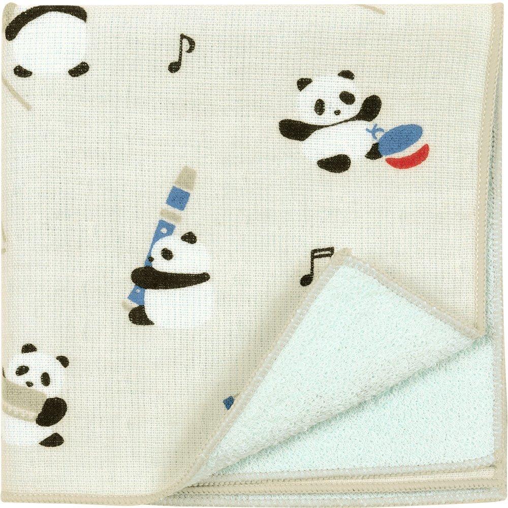 Hamamonyo Japanese Towel Pandarism Blue Semi-Wash (Towel Handkerchief)