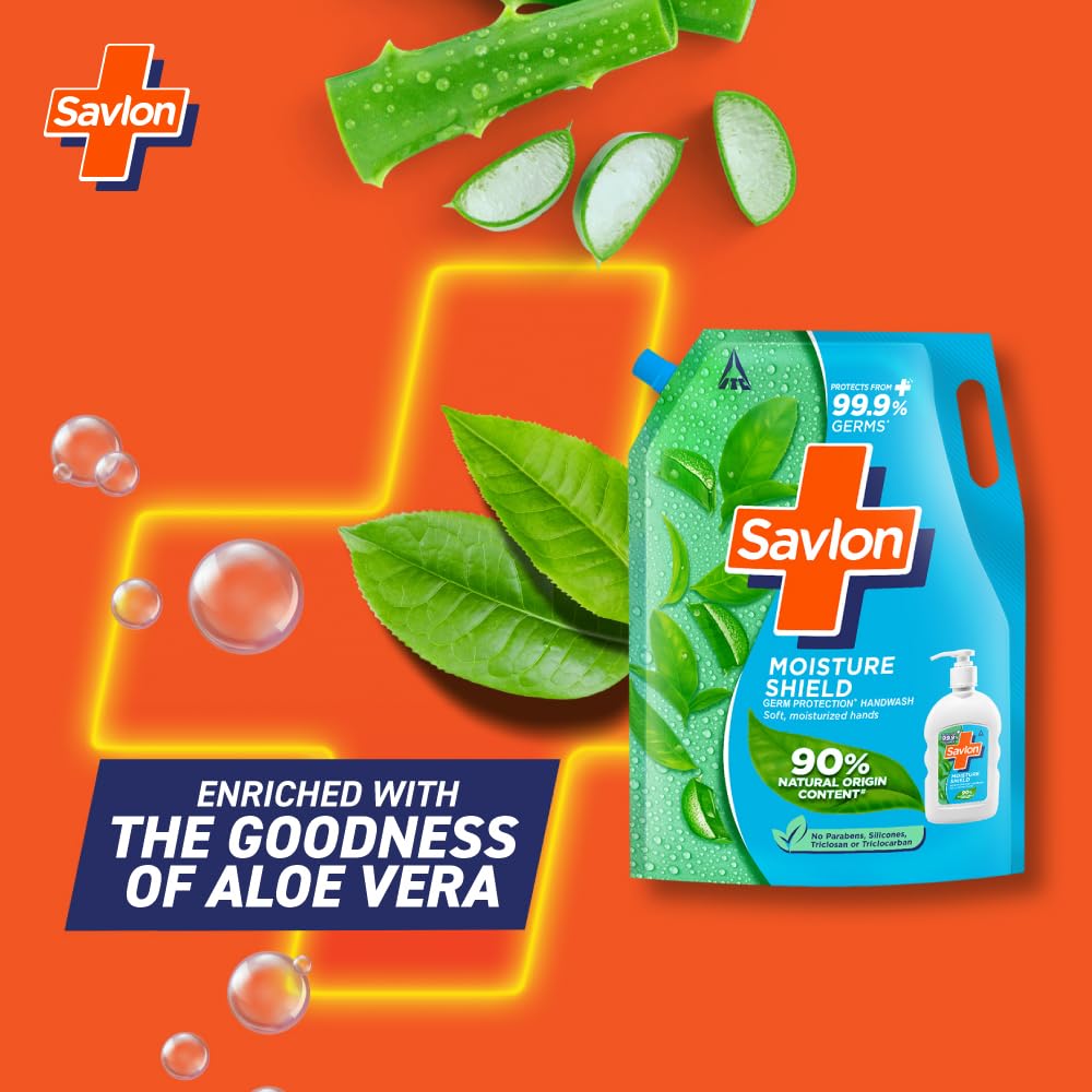 Savlon Moisture Shield Handwash Refill Pouch 1.35L Aloe Vera Soft Moisturizing Germ Protection