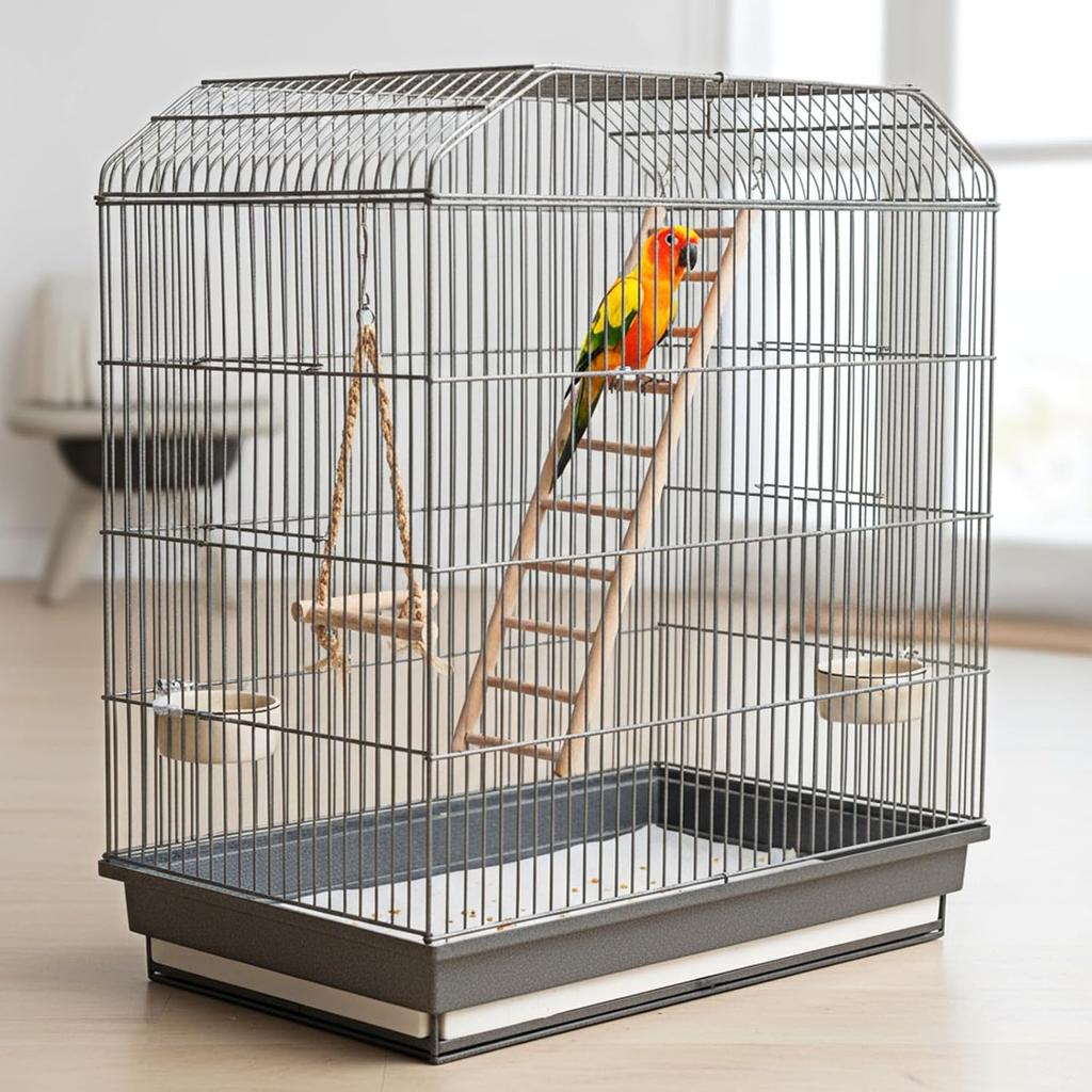 Bird Ladder for Cage, 3 PCS Bird Cage Ladder Wooden Hanging Parrot Wood Step Parakeet Ladders Climbing Small Wooden Ladders for Birds Parakeets