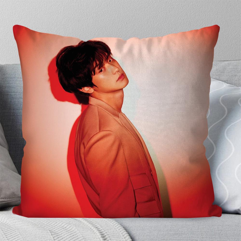 Koreanischer Sänger Star Park Chanyeol Kissenbezug Quadratisches Kissen Schlafzimmer Sofa Freizeit Komfort Kissen Wohnzimmer Heimdekoration 40X40