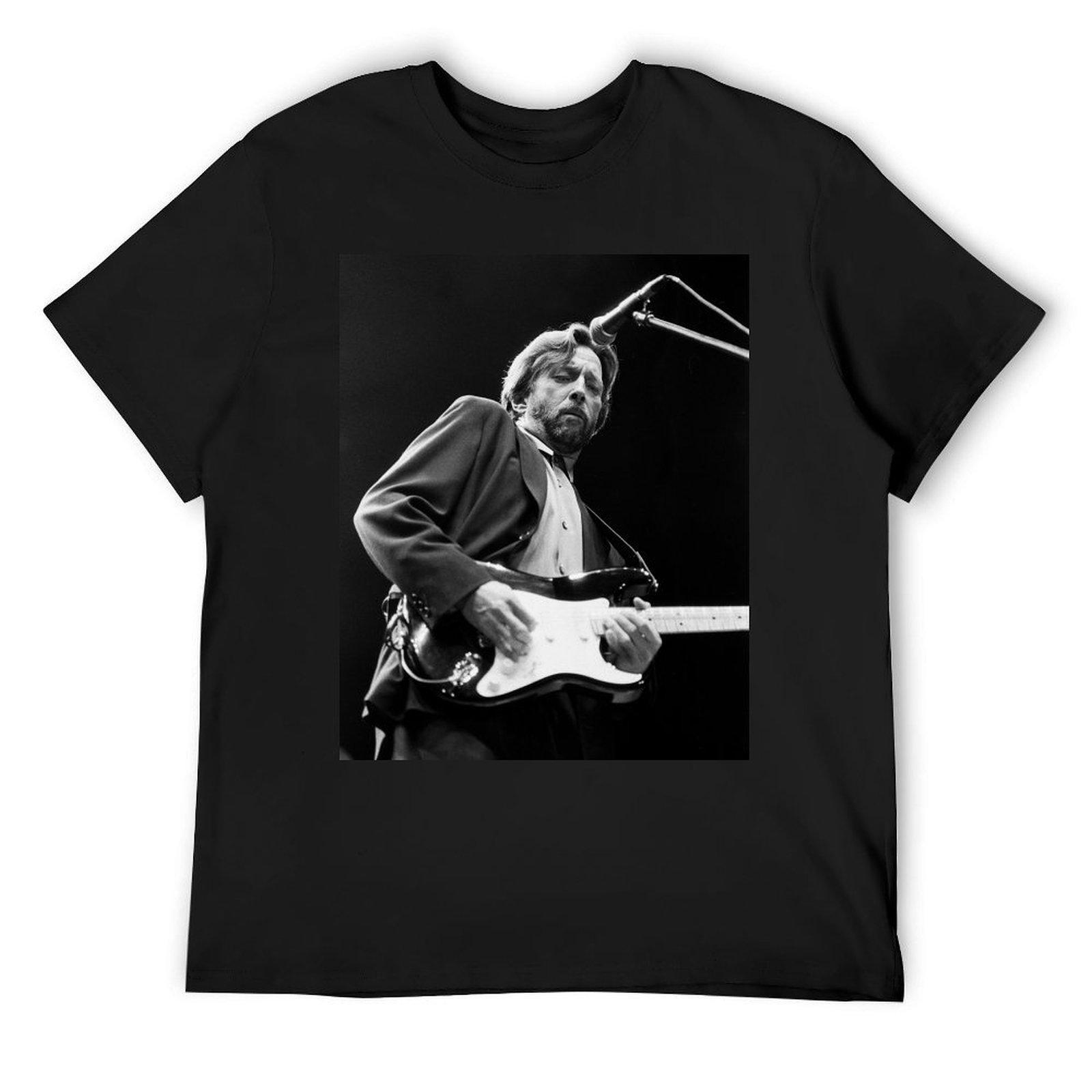 

Eric Clapton - BW Photograph T-Shirt oversized graphic tee vintage clothes men tshirt 4XL