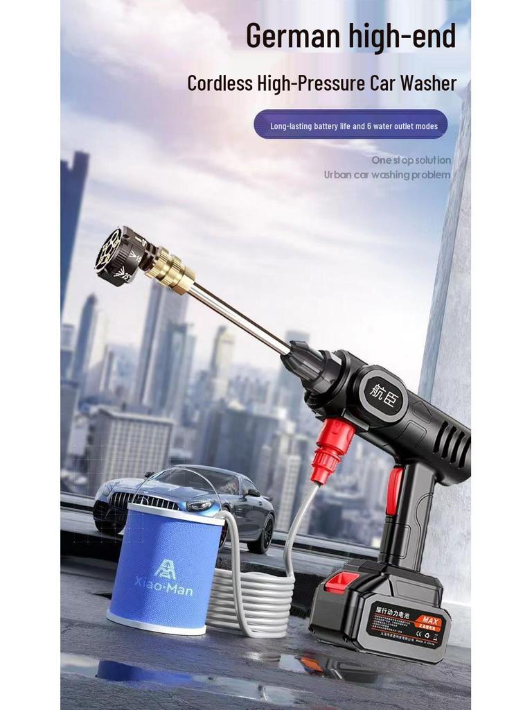 Rechargeable Cordless High-Pressure Car Washer with Powerful Lithium Battery