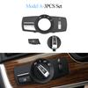 Car Interior Headlight Switch Rotation Button Headlamp Control Panel Cover For BMW 5 6 7 Series X3 X4 F10 F11 F07 F06 F01 F25