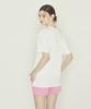 DAVE&DAZE Heritage Logo Boxy Fit Short Sleeve T-Shirt Women'S White - Pink