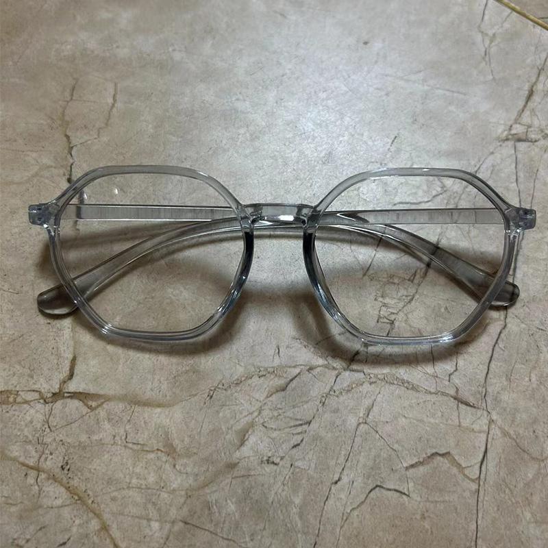 

Ultra-light And Portable Polygon Frame Simple And Comfortable High Definition Anti-blue Light Flat-light Mirror 1933