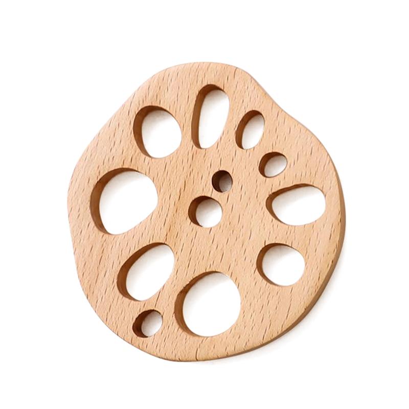 

Подставка под чашку из полого корня лотоса из бука, подставка под чашку для чая в стиле кунг-фу, изоляционная подставка для кружки, подставка под чашку, не допускающая ожогов, деревянный коврик, украшение стола