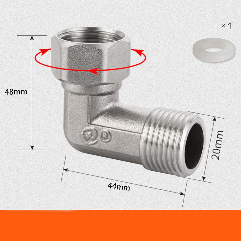 Toilet Diverter Valve Stainless Steel Adapter G1/2" T-Valve For Bath Bidet Sprayer Shower Fitting 4 Points Three-way Water Pipe