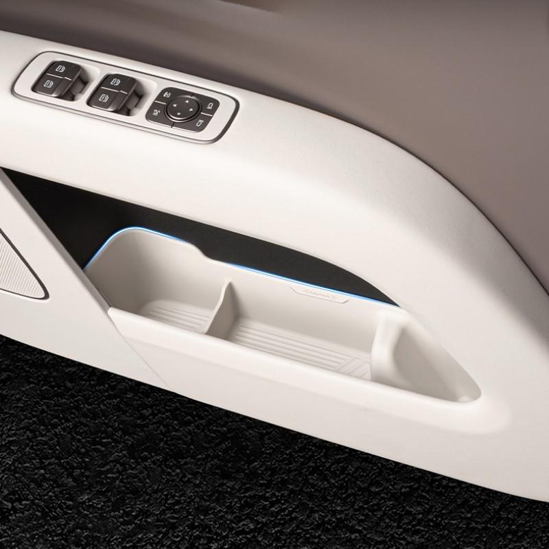 For Li Auto Lixiang I6 Car Door Side Lower Storage Box Door Slot Mat Silicone Organizer Box Waterproof Storage Tray Accessories