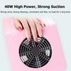 40W Strong Power High Speed Nail Vacuum Cleaner with Hand Pad Silent High Power Japanese Nail Dust Collector