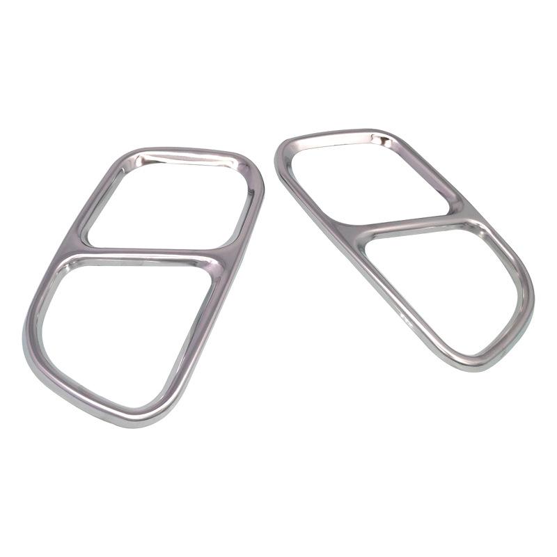 Stainless Steel Silver Exhaust Pipe Cover for 2014-2018 BMW X5 with Four-Outlets.