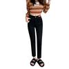 Straight Jeans Women's New Pencil Pants High Waist Slim Fit Black Small Hip Lift Small Black Pants