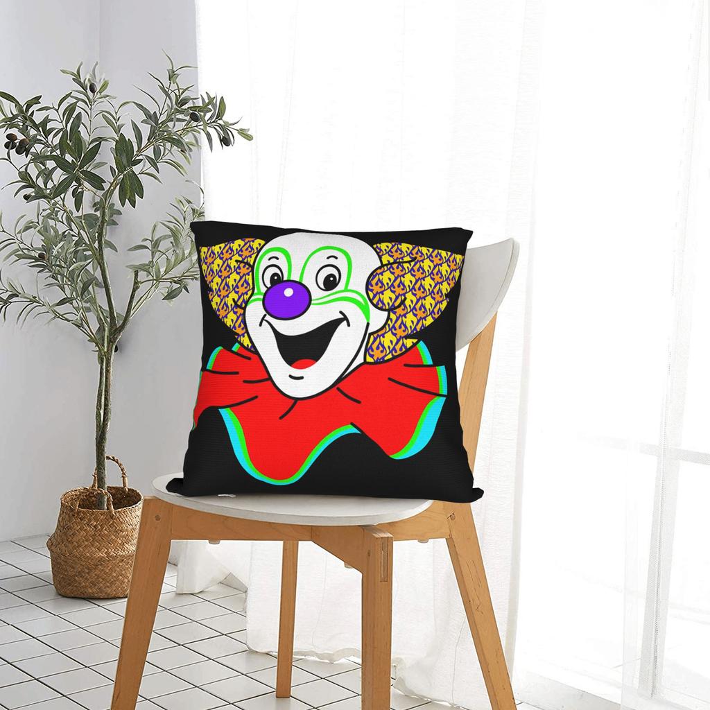 Pillow Case Funny Clowns B-Bozoeds Comfy Pillow Cover For Living Room Chair Retro Trendy Pillowcases