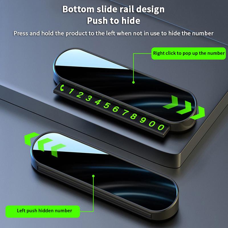 Car Phone Number Card Temporary Parking Card Plate Can Be Hidden Telephone Number Car Park Stop Automobile Accessories Styling