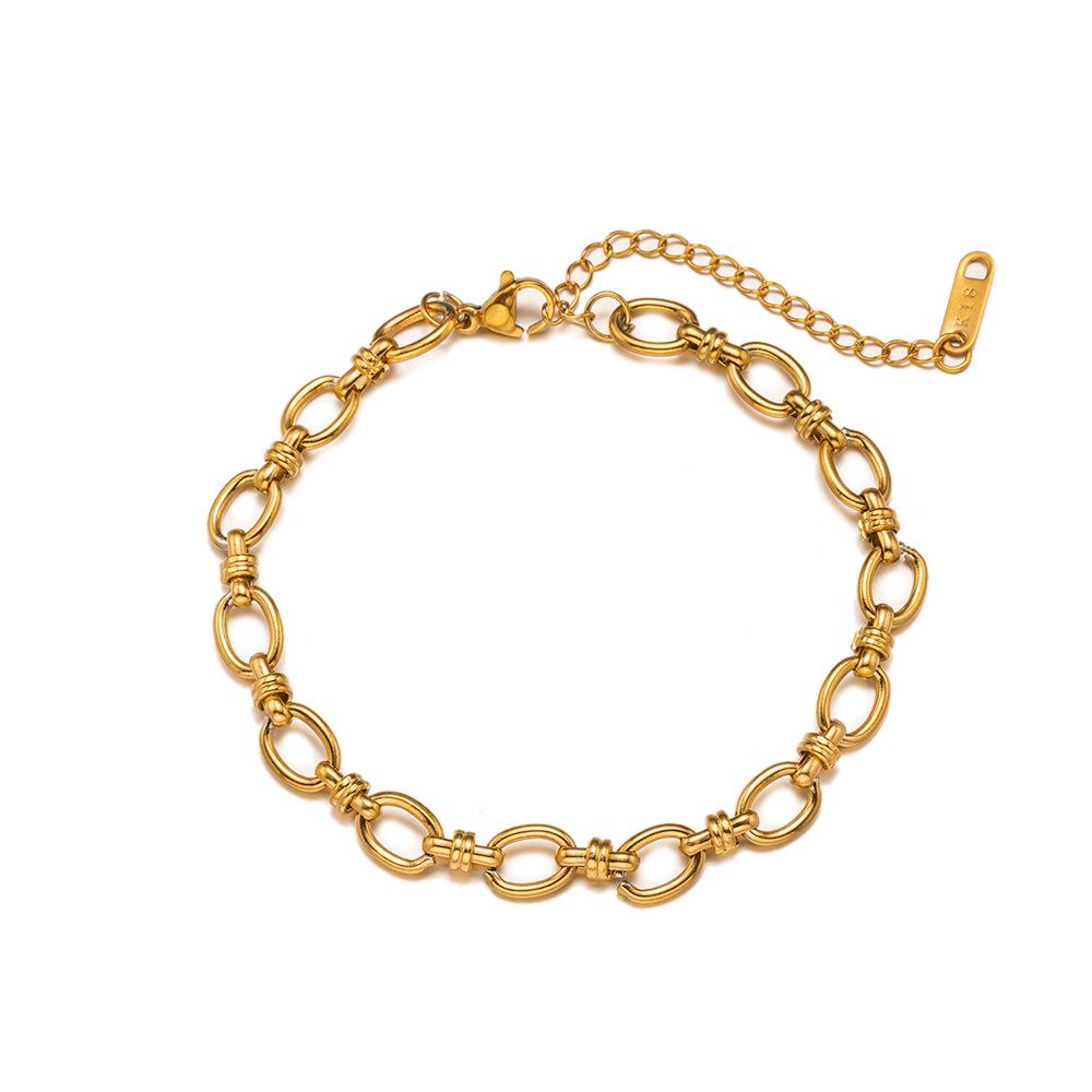 European & American Fashion Titanium Steel Bracelet - Simple & Elegant Design